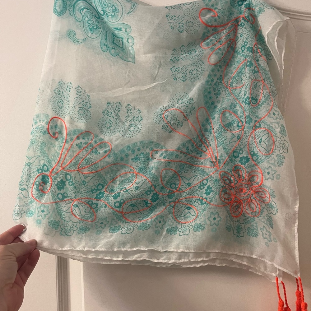 Nordstrom BP Women's Teal Paisley Scarf